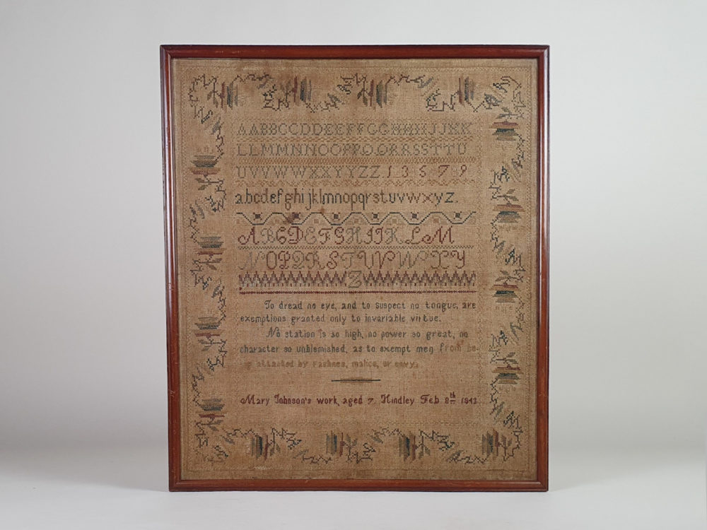 Antique textile Sampler