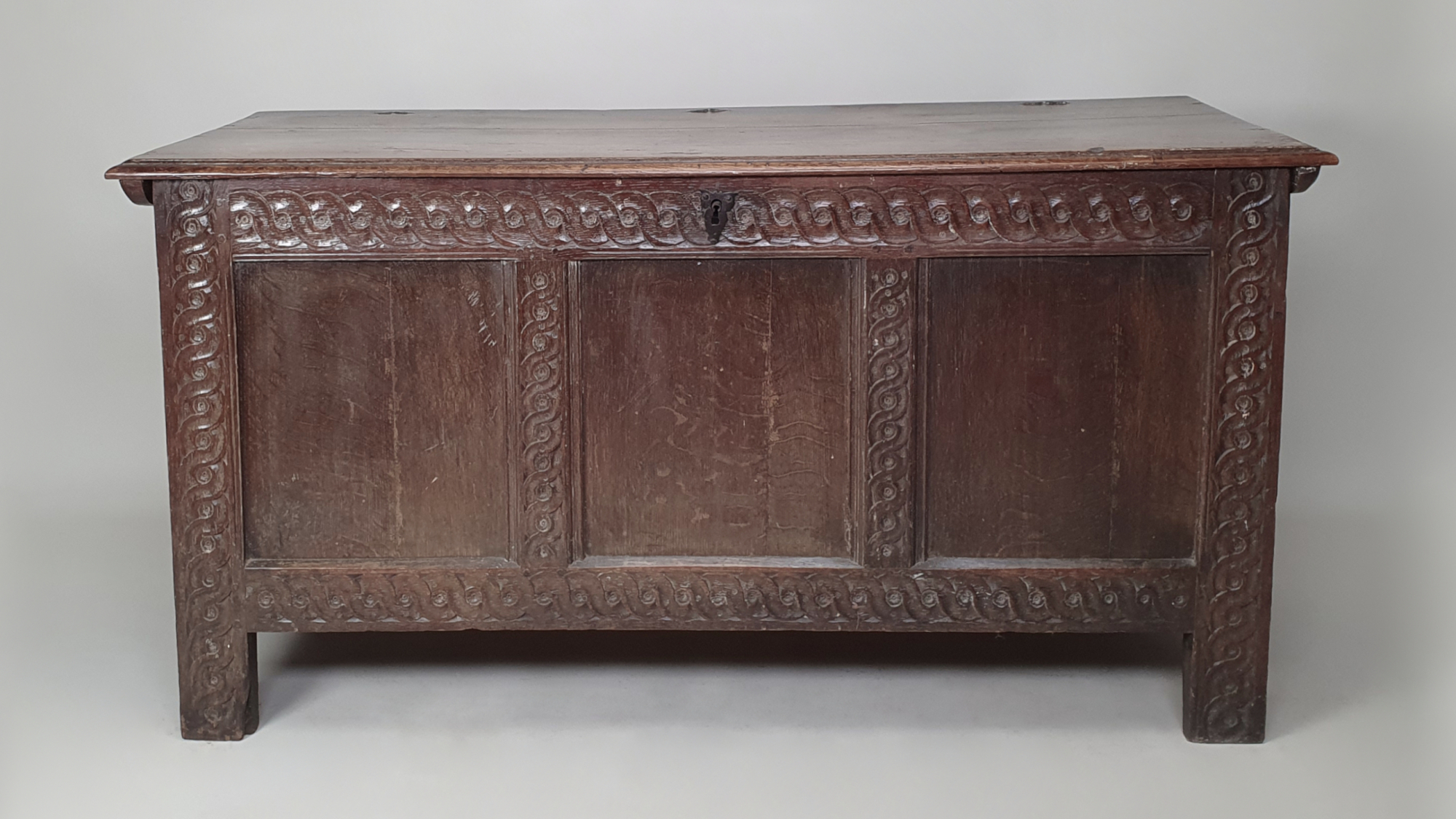 Antique 17th century carved oak Coffer
