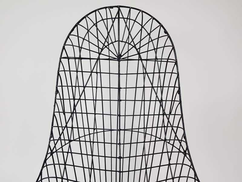 Striking black metal 1960s Chair