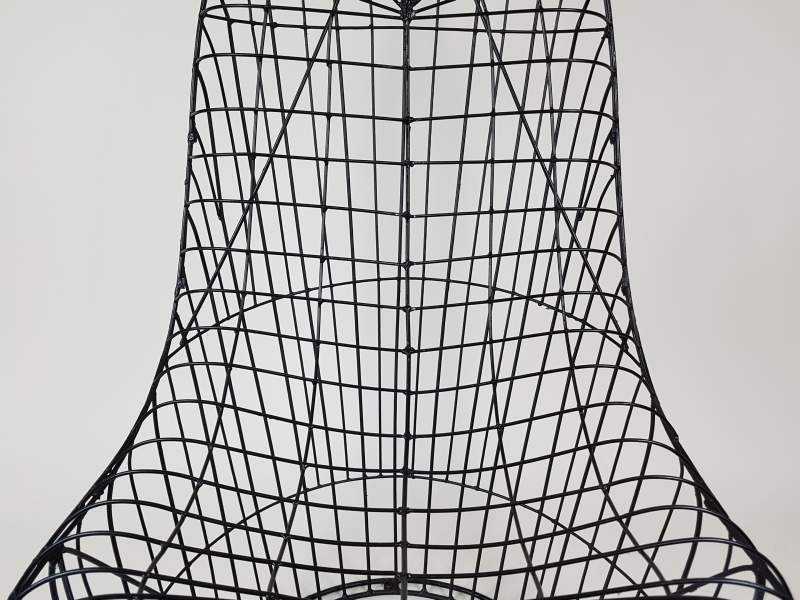 Striking black metal 1960s Chair