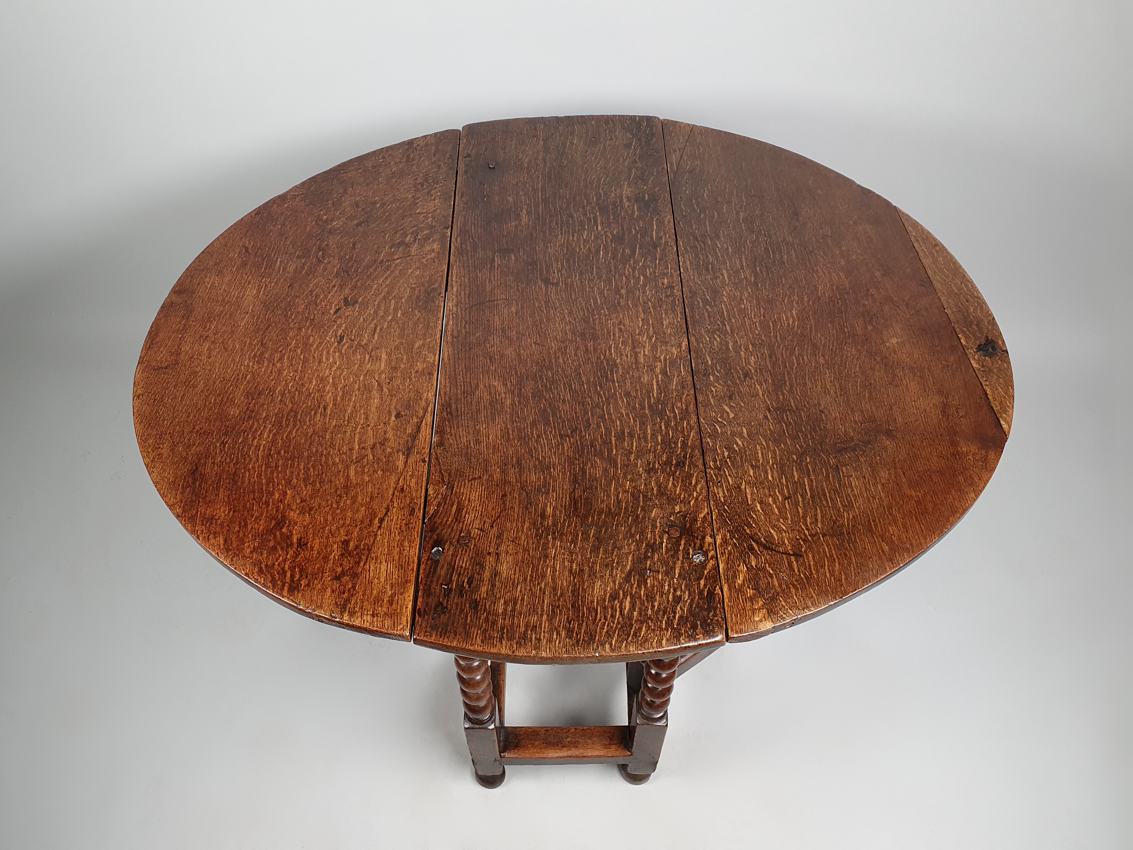 antique oak Table from above