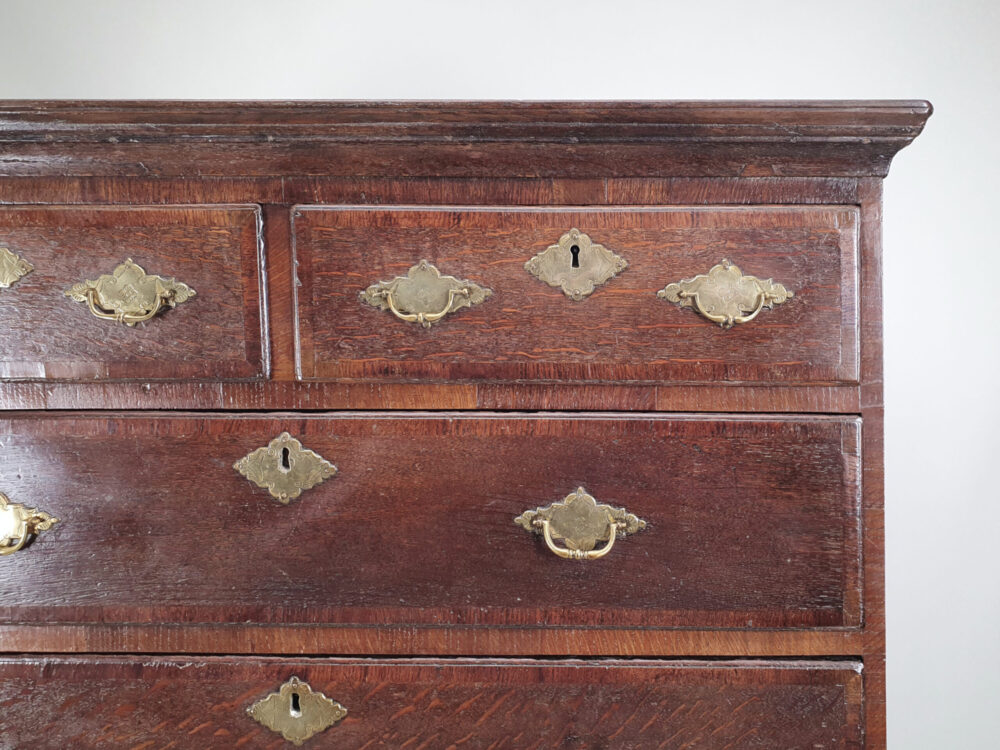 18th century English antique oak Chest on Stand