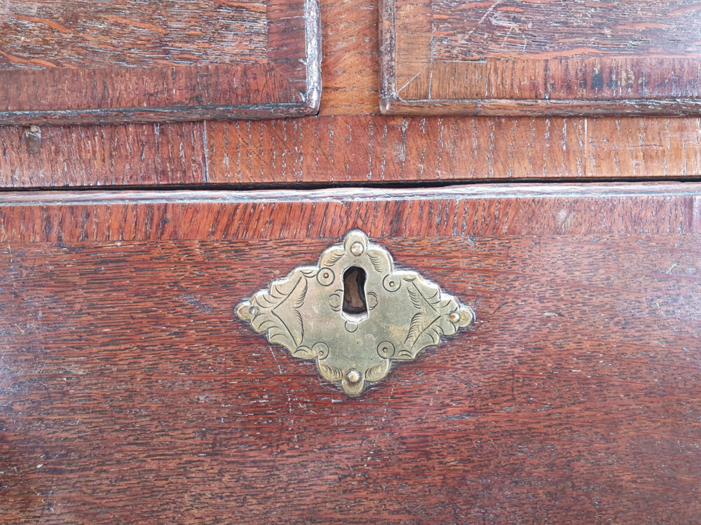 18th century English antique oak Chest on Stand