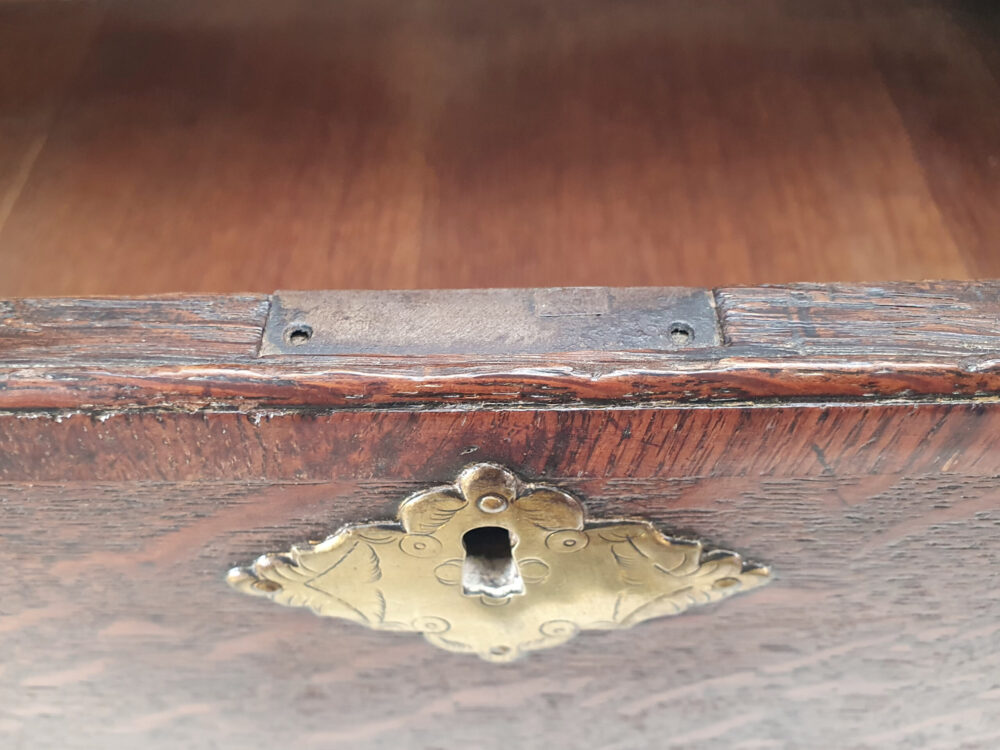 18th century English antique oak Chest on Stand