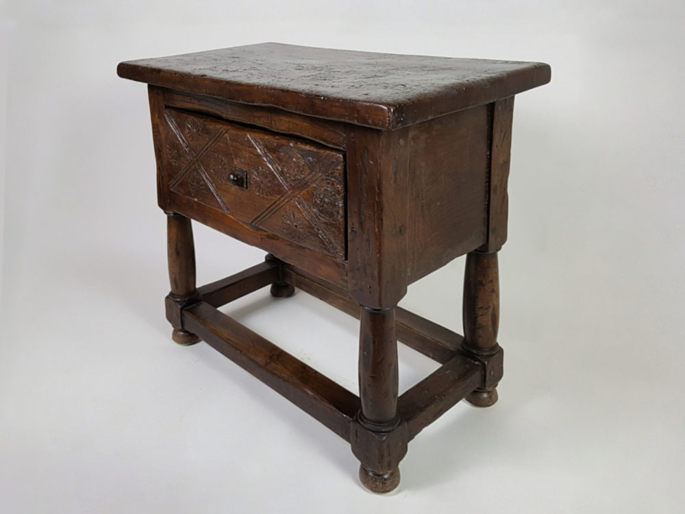 18th century French antique oak small Side Table