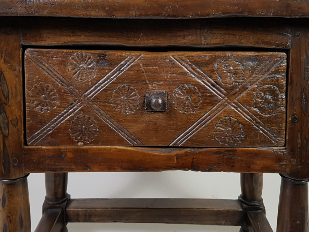18th century French antique oak small Side Table