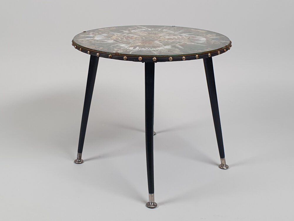 1950s mid century antique circular Occasional or Coffee Table