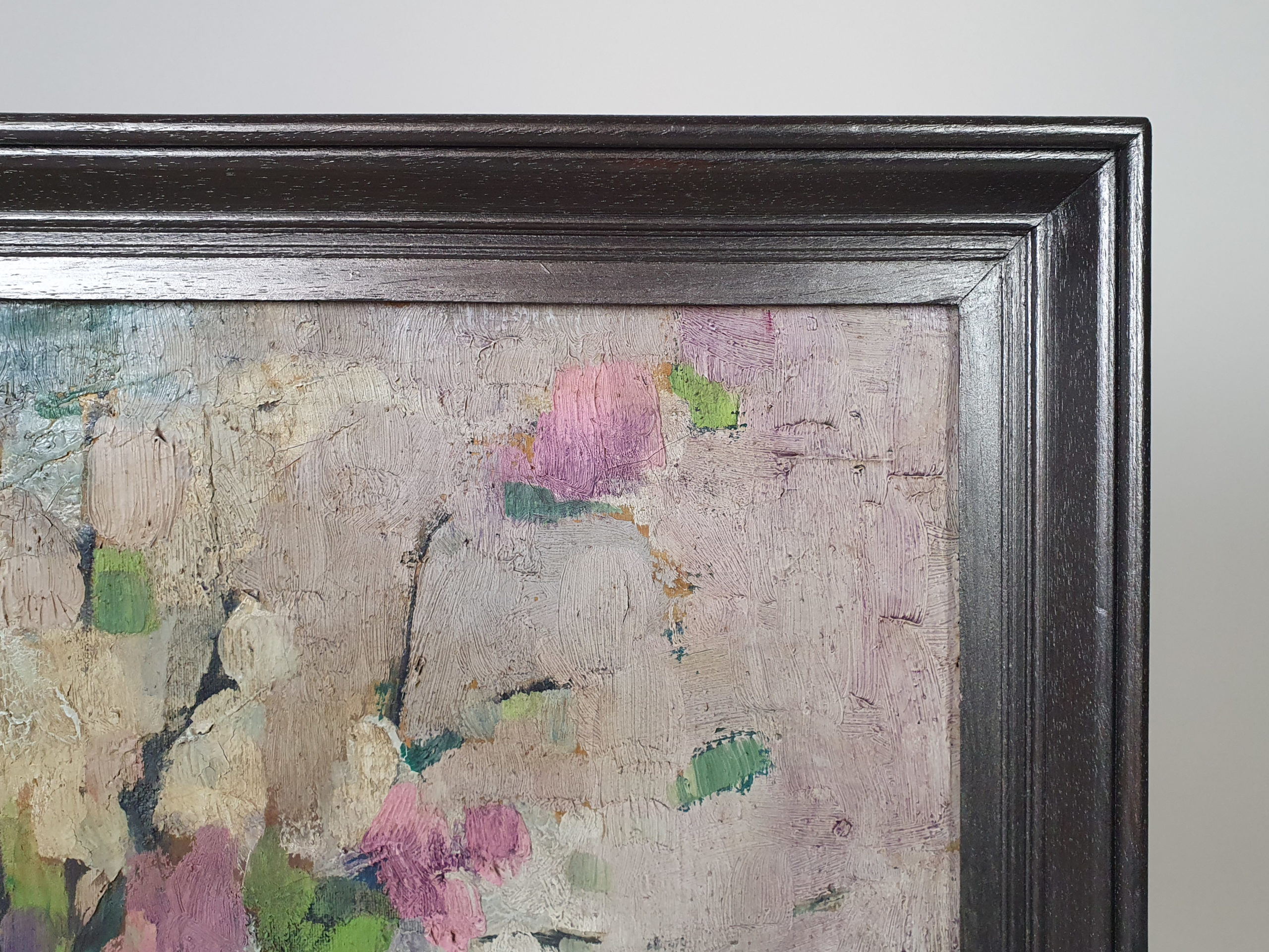 1960s impasto Floral Still Life in pastel colours
