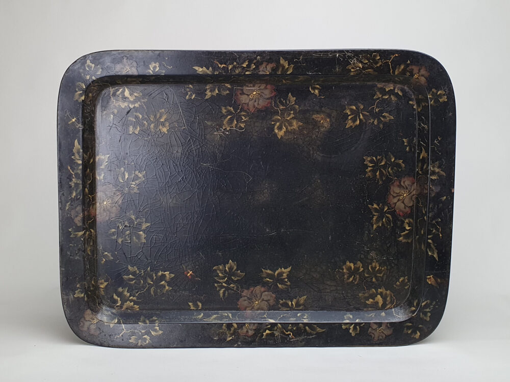 19th century Georgian decorative antique papier-mâché Tray