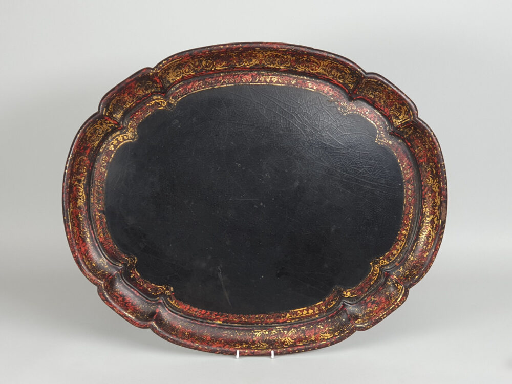 19th century Georgian decorative antique papier-mâché Tray