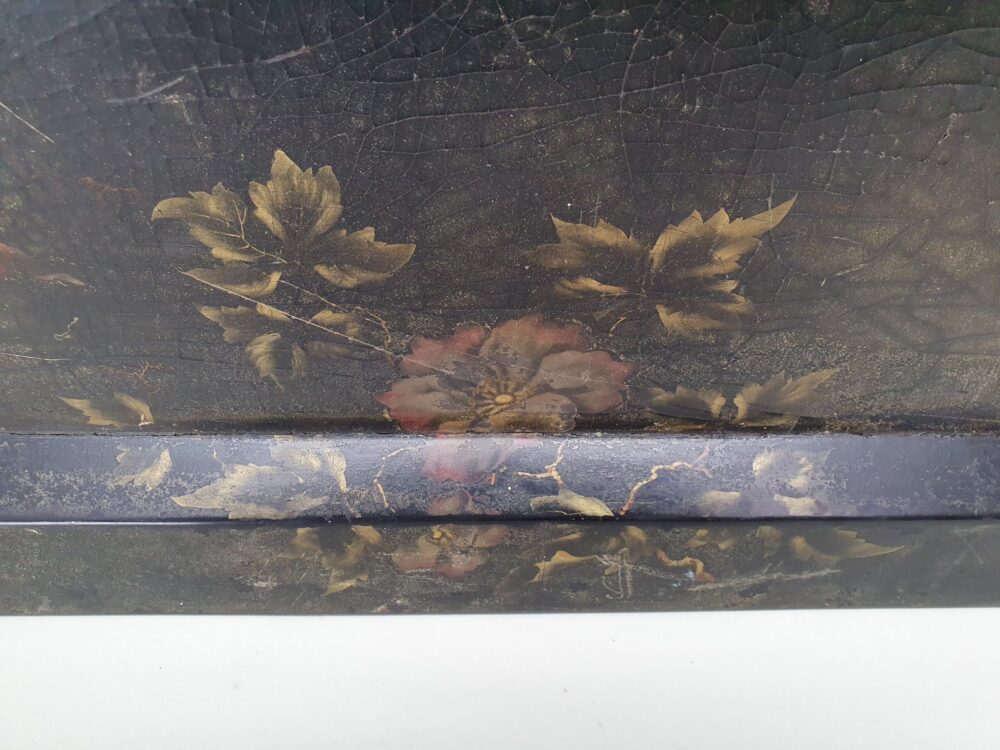 19th century Georgian decorative antique papier-mâché Tray