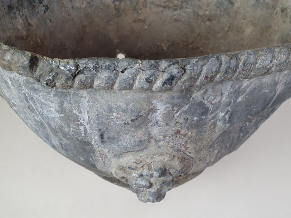 19th century Georgian lead Planter with 4 lion heads