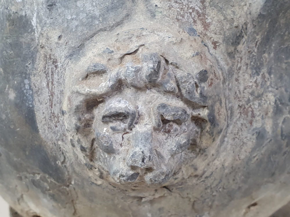 19th century Georgian lead Planter with 4 lion heads