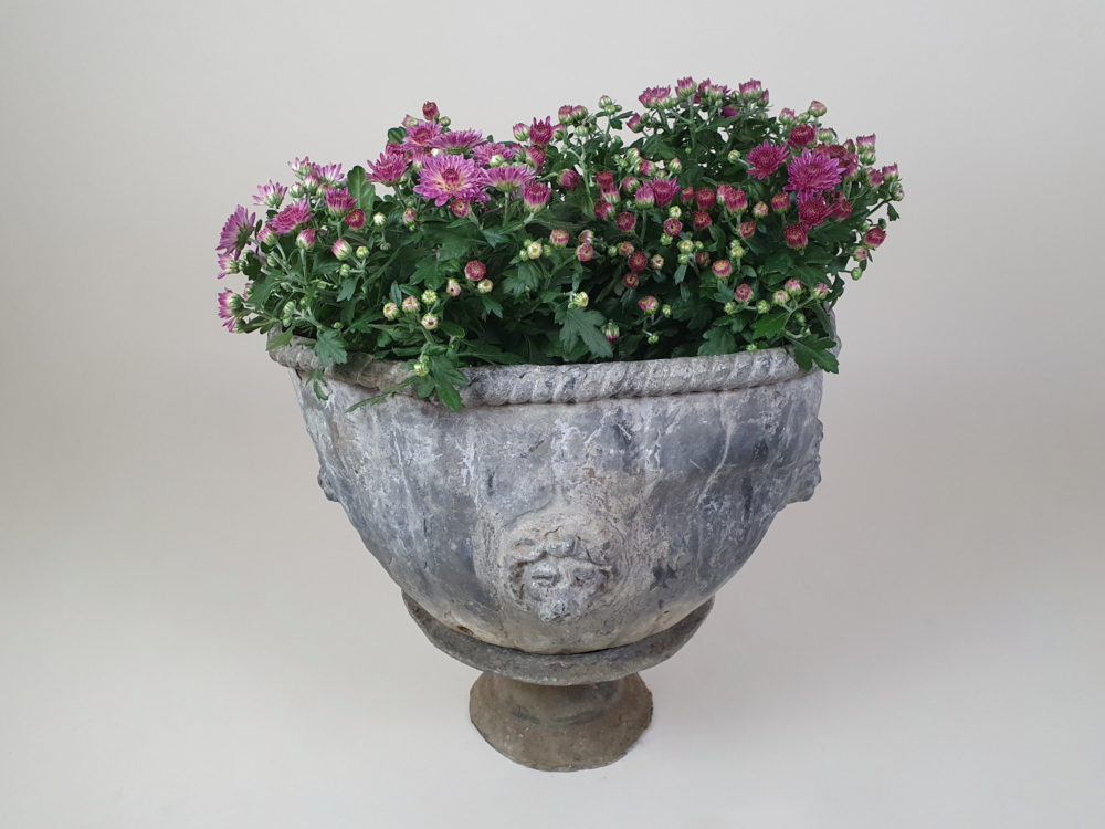 19th century Georgian lead Planter with 4 lion heads