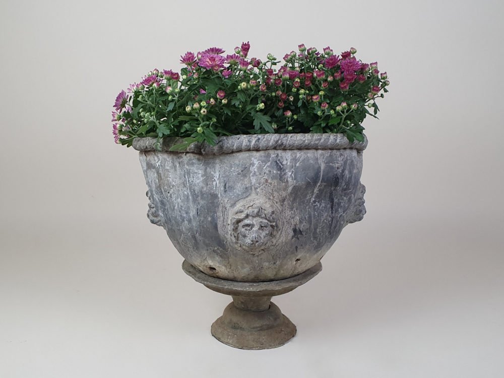 19th century Georgian lead Planter with 4 lion heads