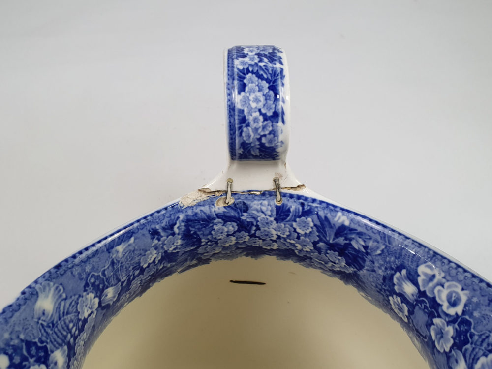 19th century Wedgwood Etruria blue and white Jug