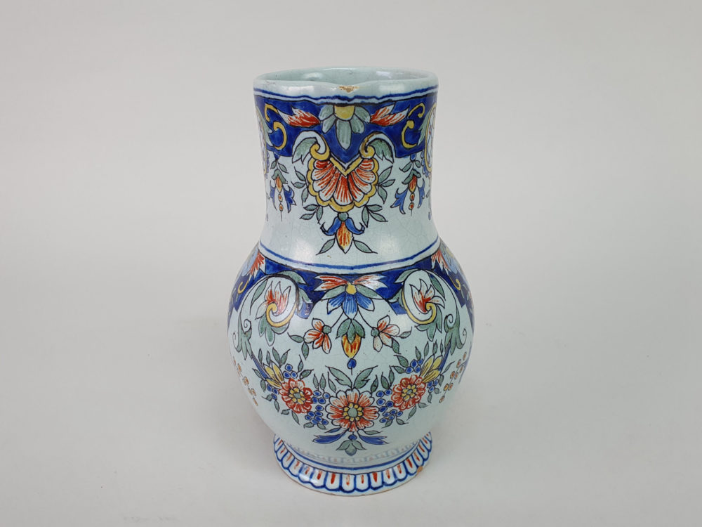 19th century antique French faience Jug