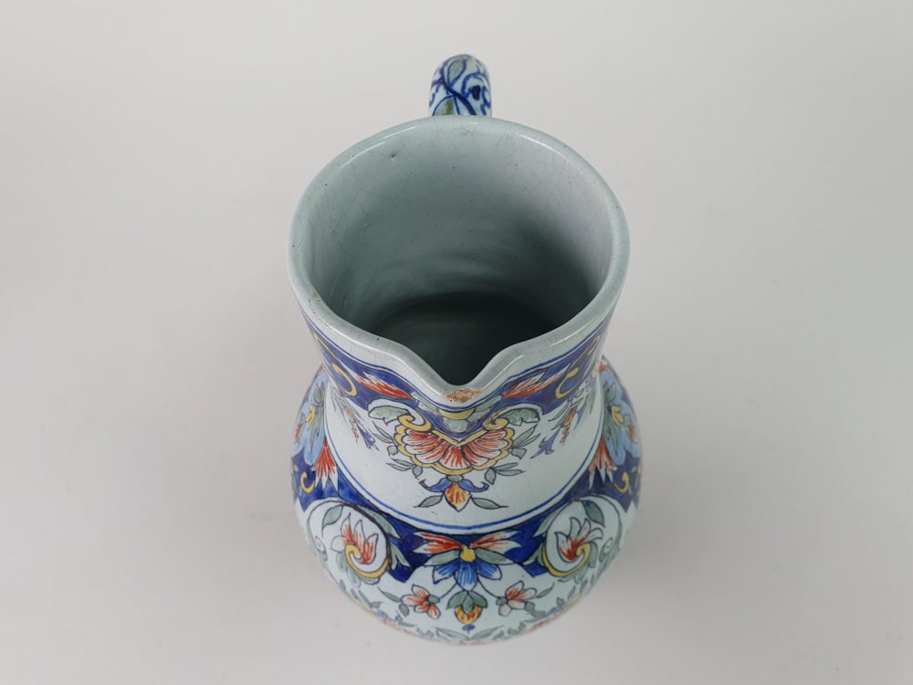19th century antique French faience Jug
