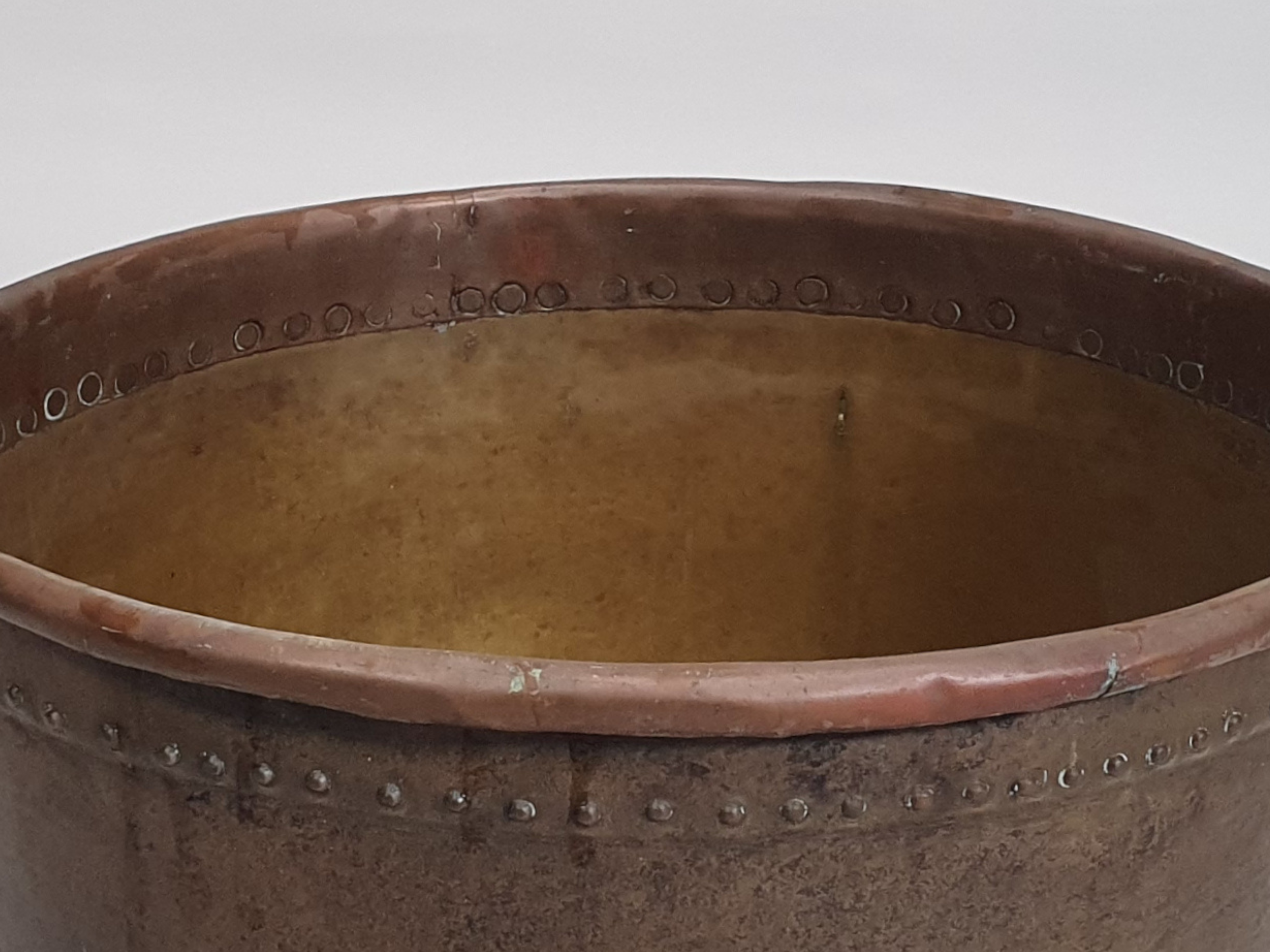 Cauldron or Log Basket  inside riveting