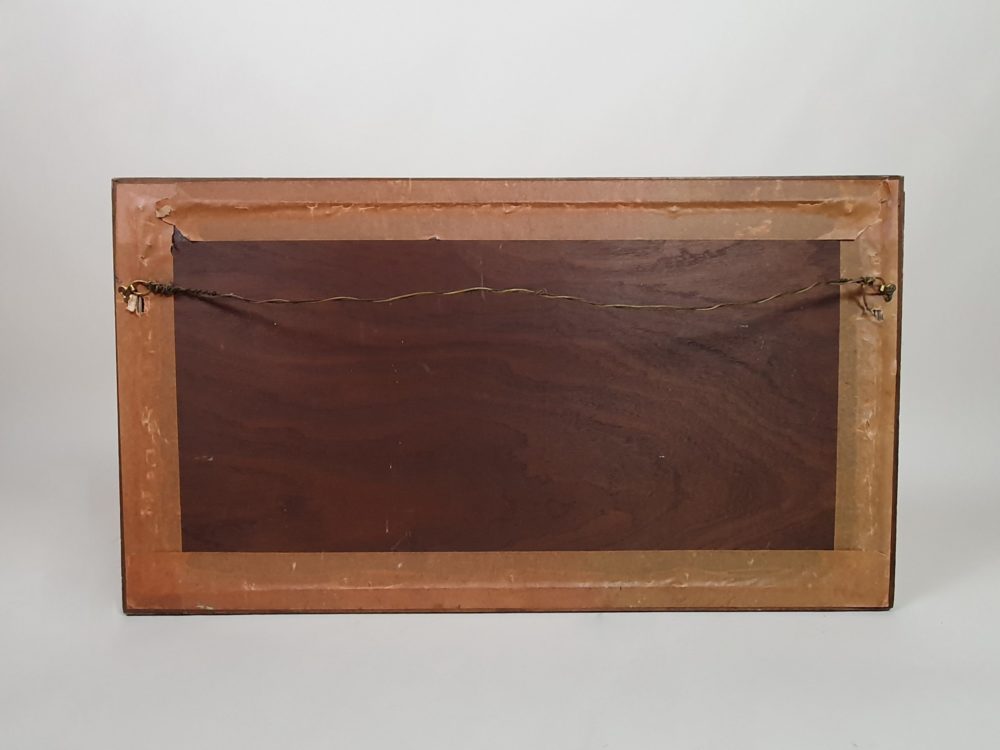 19th century antique Embroidered Framed Panel