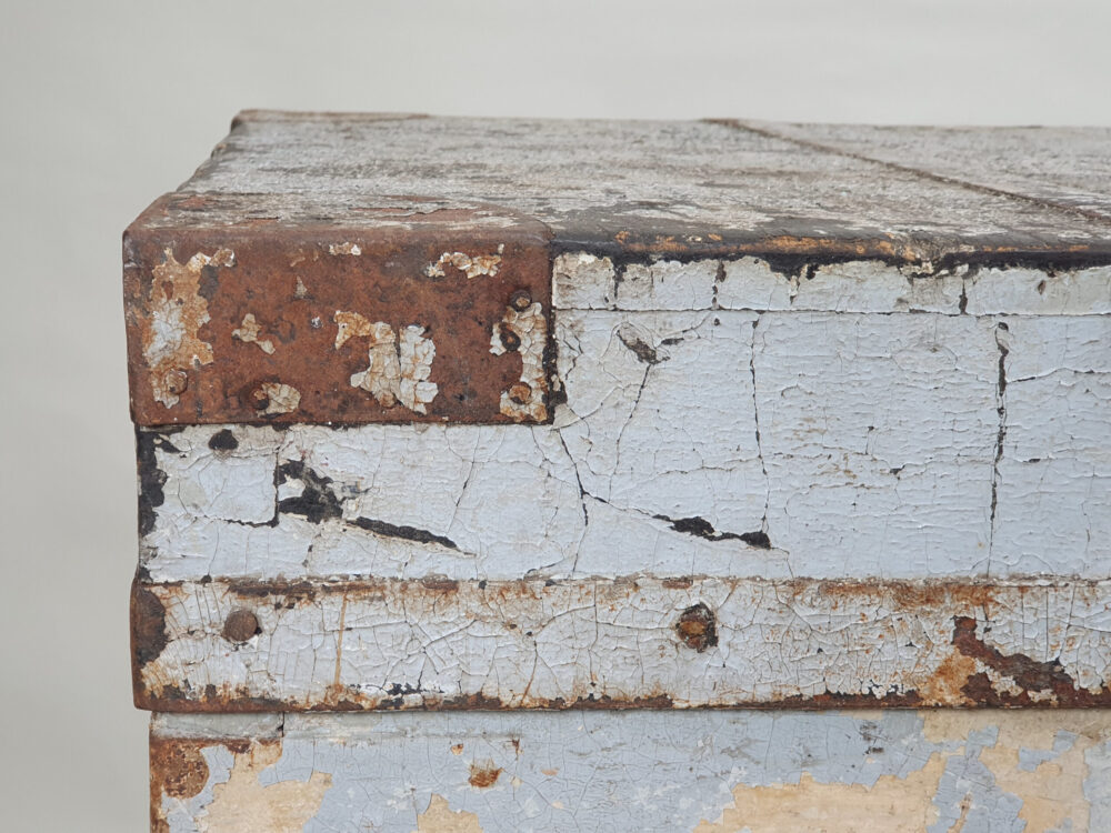 19th century antique J Grieve & Sons naval trunk