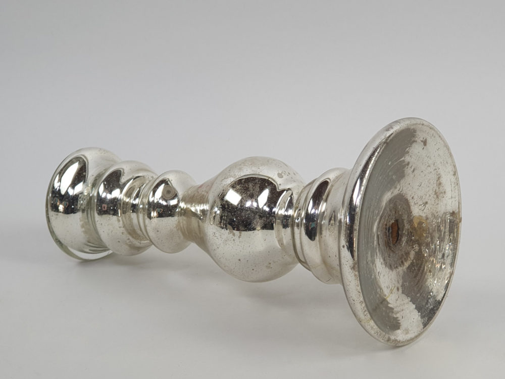 19th century antique mercury glass Candlestick Holder