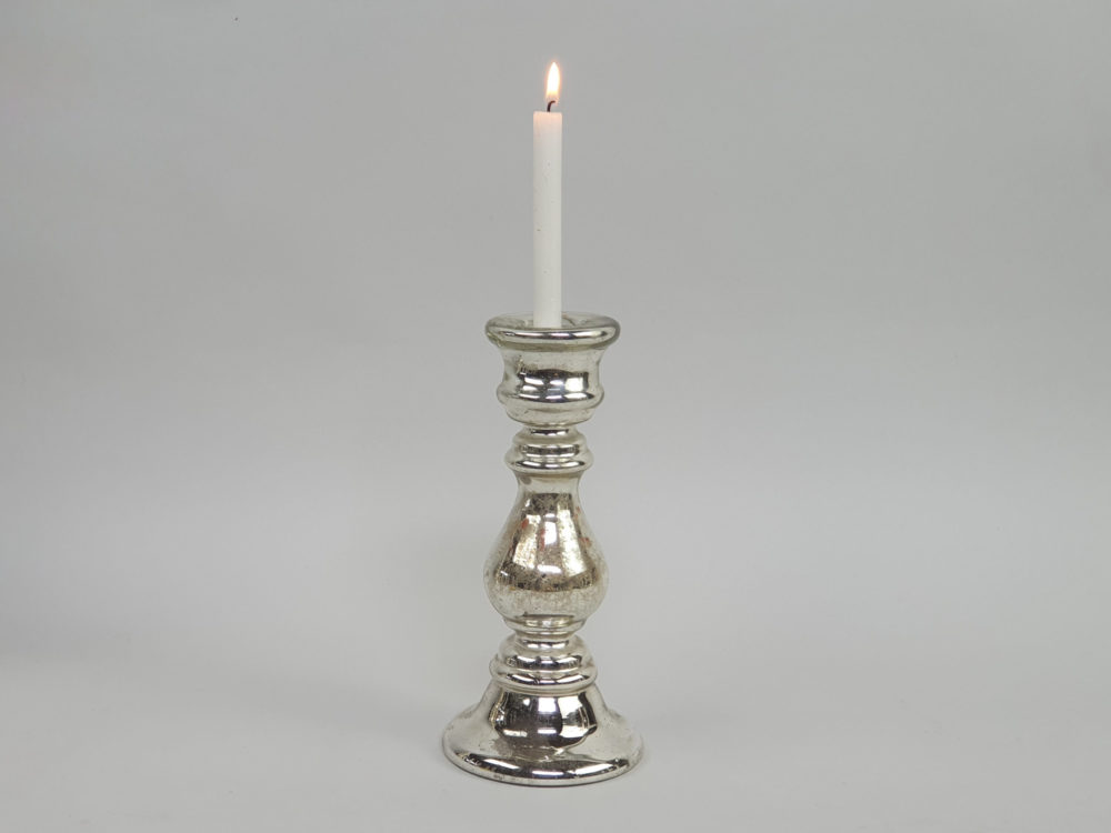 19th century antique mercury glass Candlestick Holder