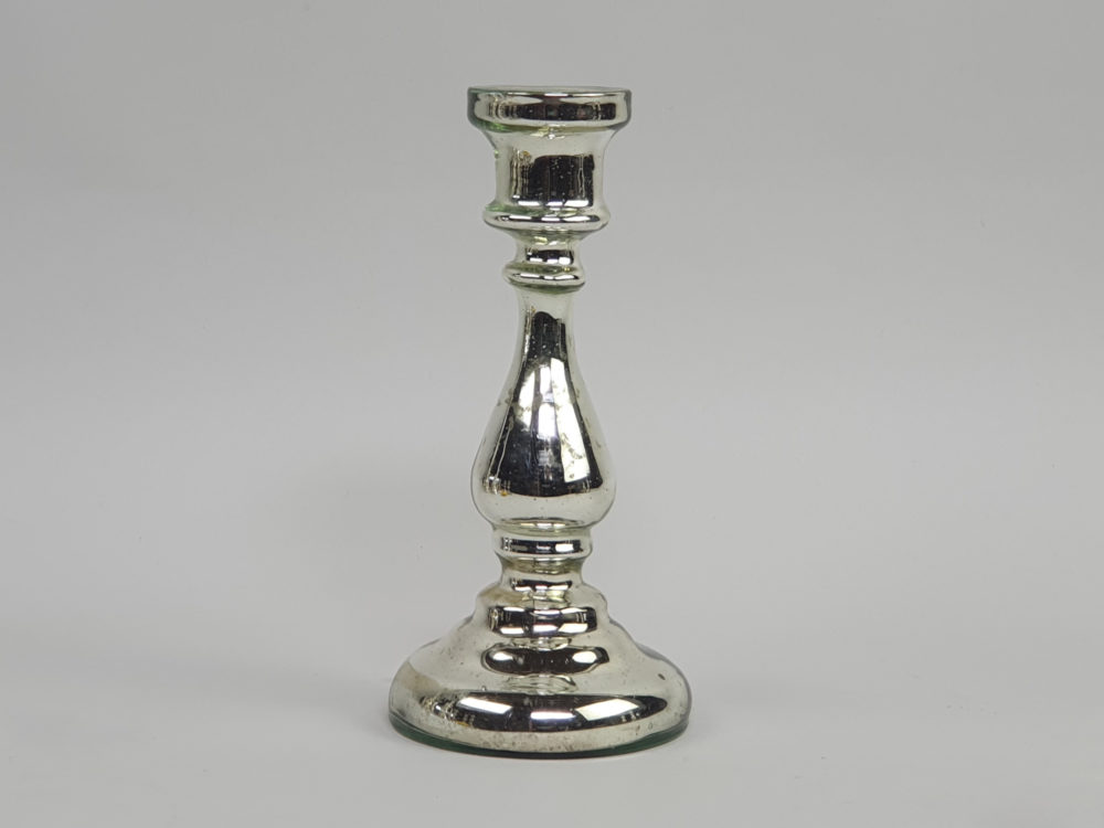 19th century antique mercury glass Candlestick Holder