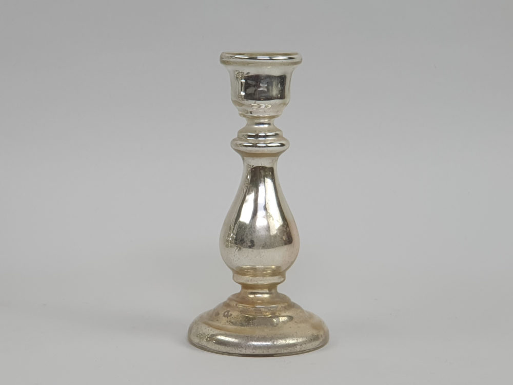 19th century antique mercury glass Candlestick Holder