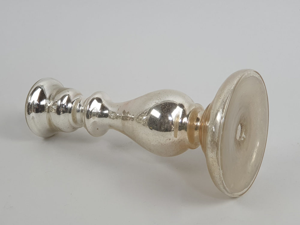 19th century antique mercury glass Candlestick Holder