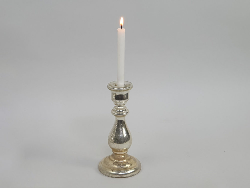19th century antique mercury glass Candlestick Holder
