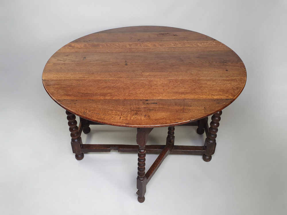 19th century antique oak gate leg Table