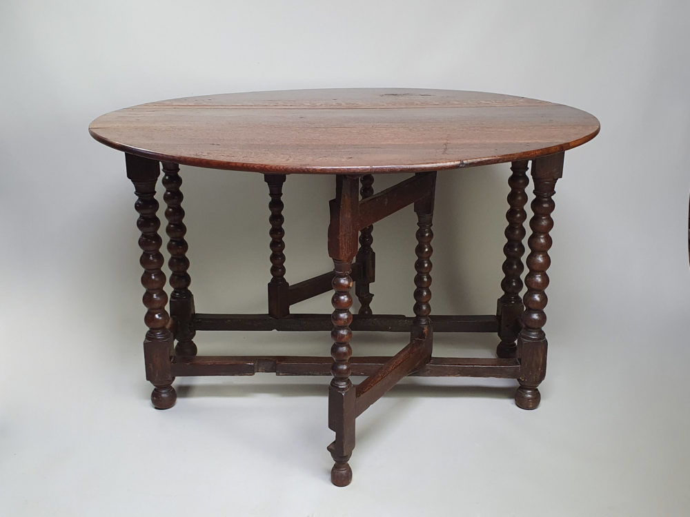 19th century antique oak gate leg Table