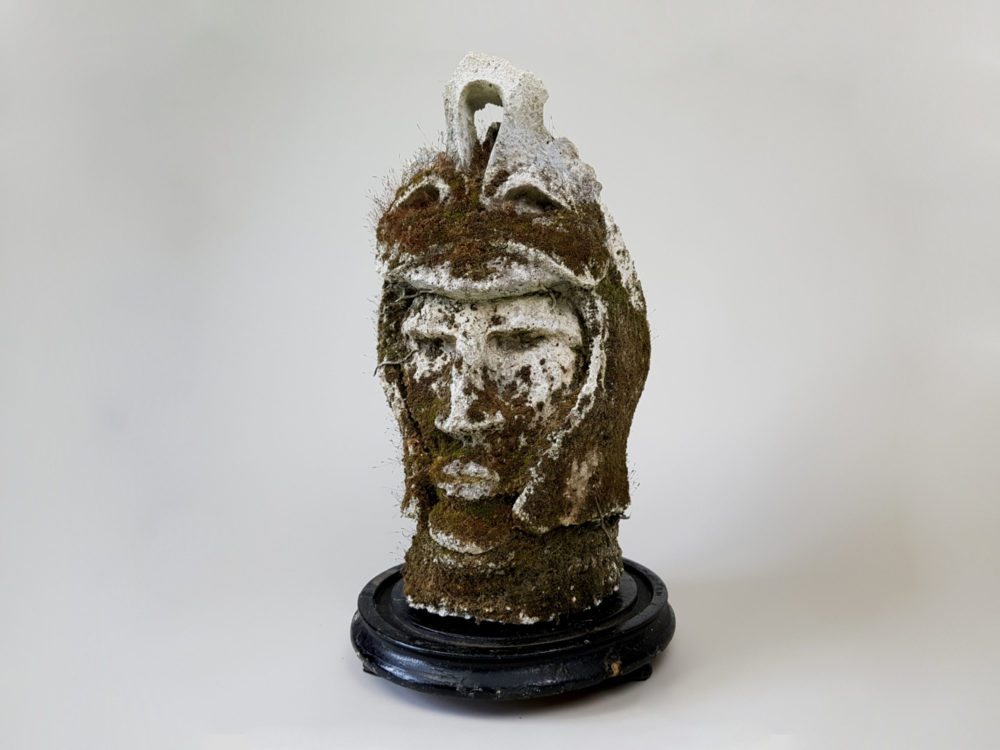 19th century antique plaster Head of a Roman Centurion