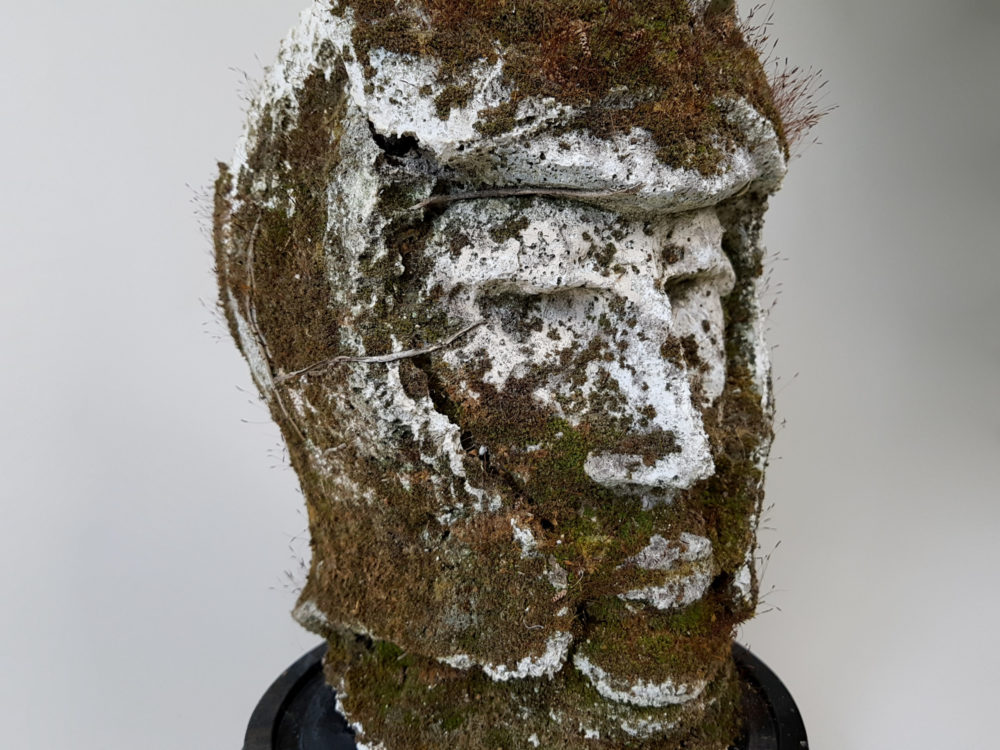 19th century antique plaster Head of a Roman Centurion