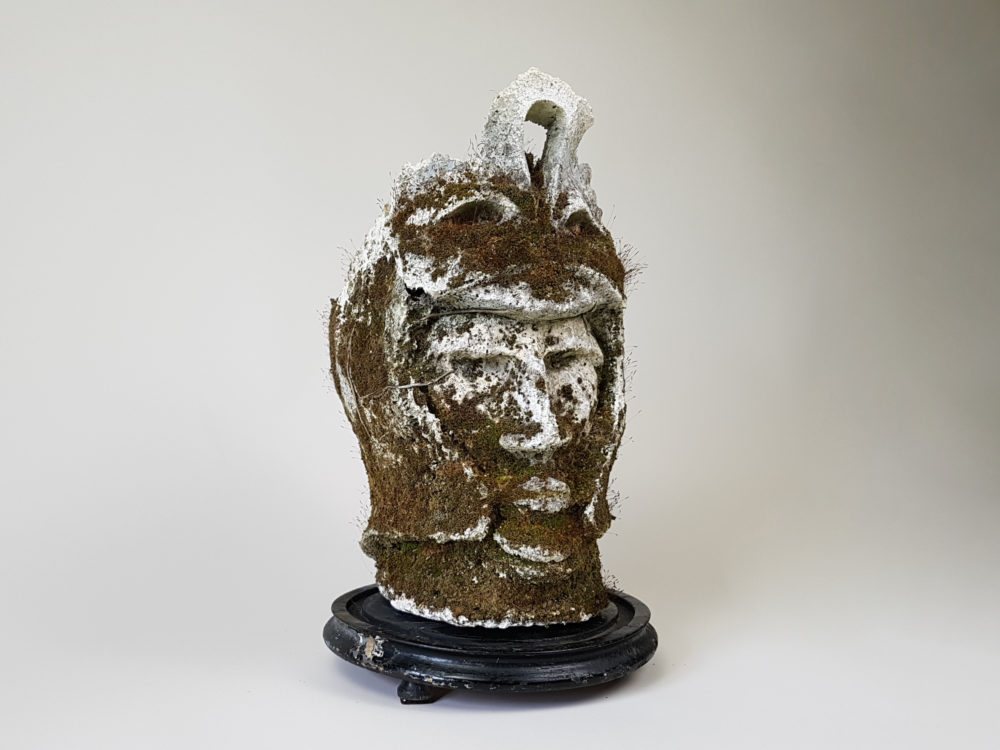 19th century antique plaster Head of a Roman Centurion
