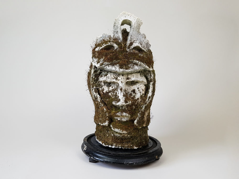 19th century antique plaster Head of a Roman Centurion