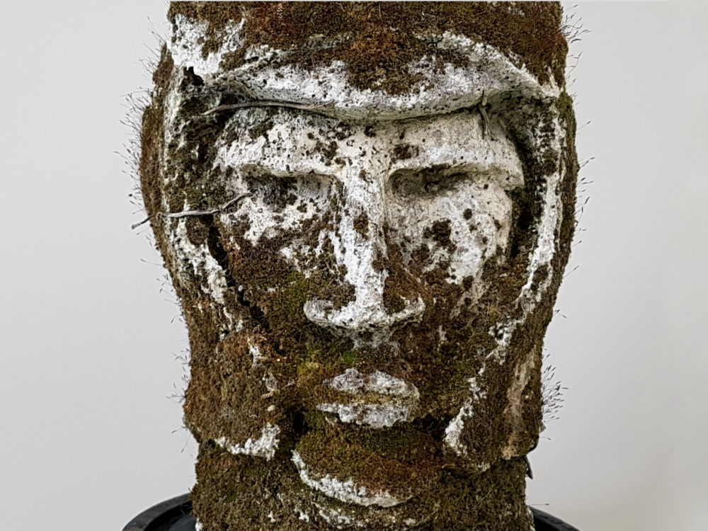 19th century antique plaster Head of a Roman Centurion