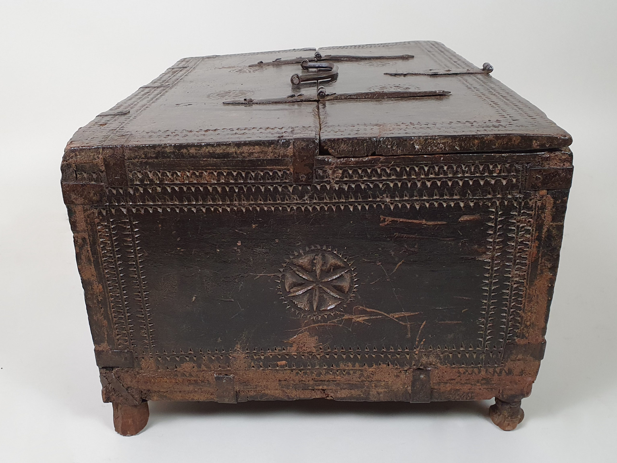 19th century carved Afghanistan Marriage Box