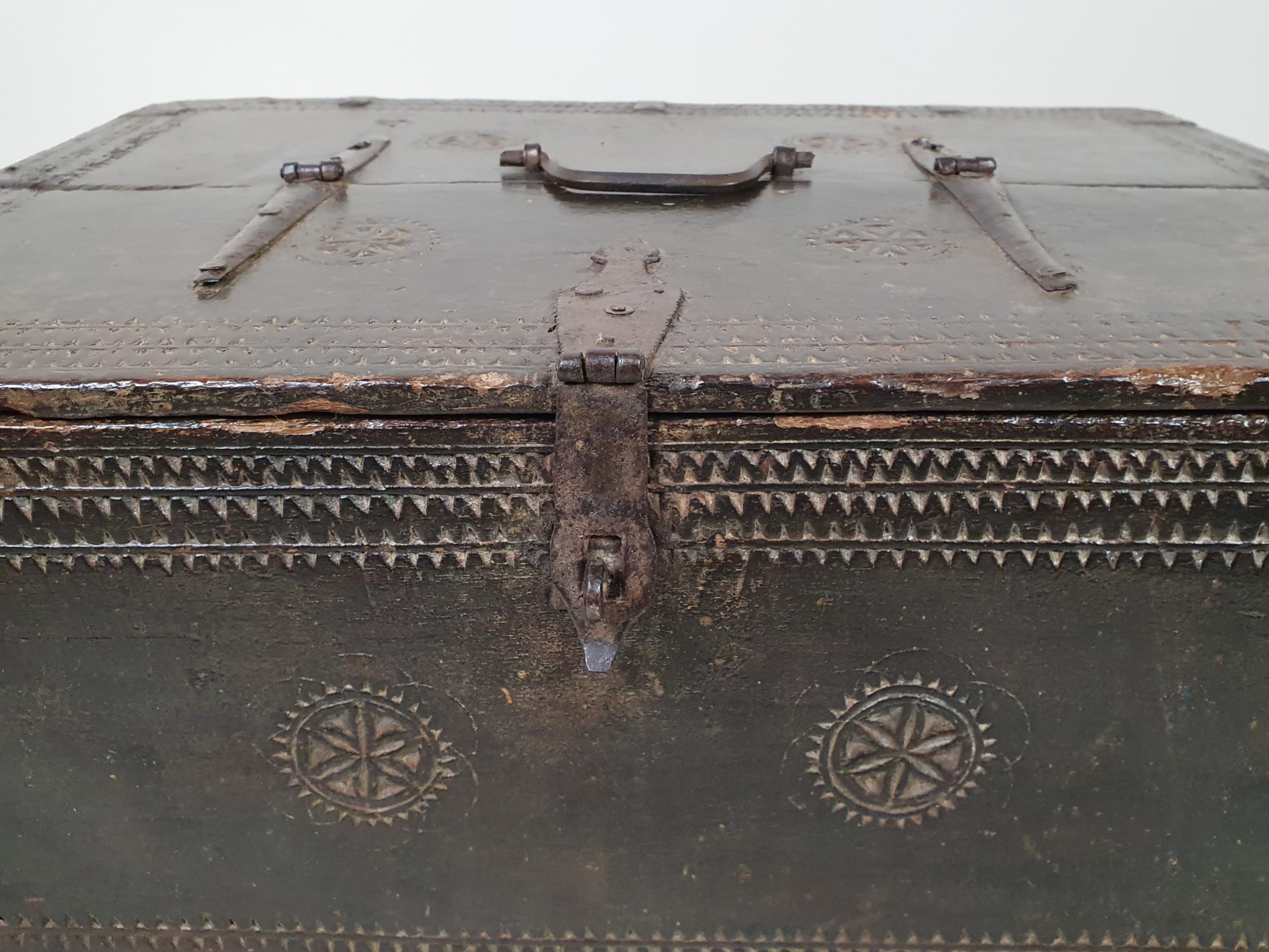 19th century carved Afghanistan Marriage Box