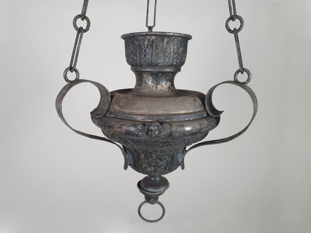 19th century church altar Thurible for incense burning with original chain