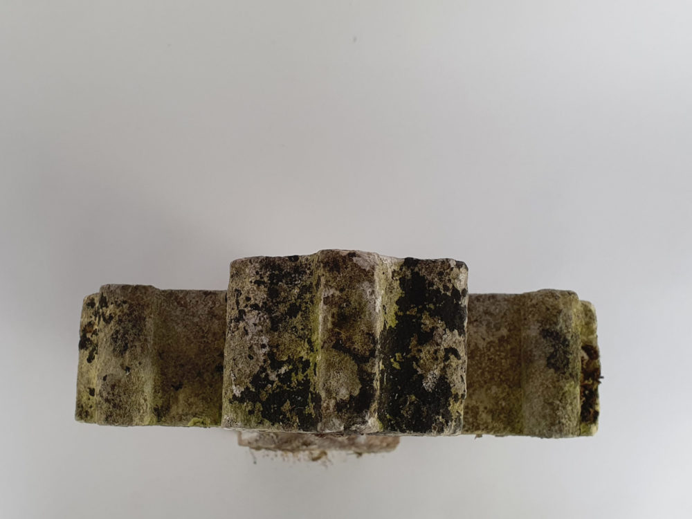 Early decorative antique Marble Cross mounted on a stone plinth
