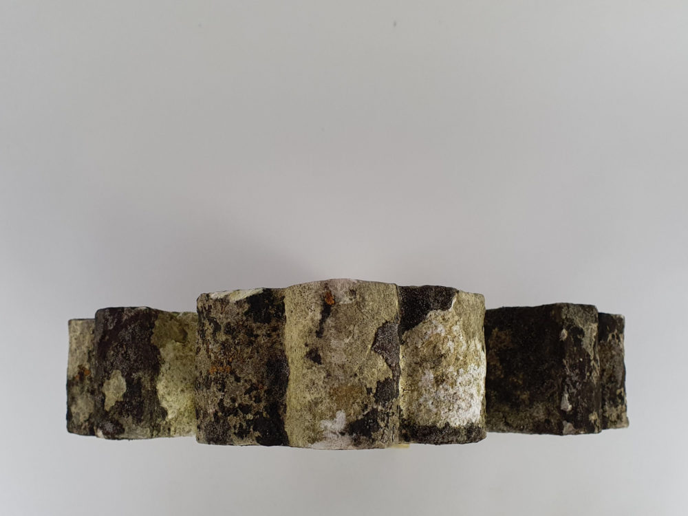 Early decorative antique Marble Cross mounted on a stone plinth