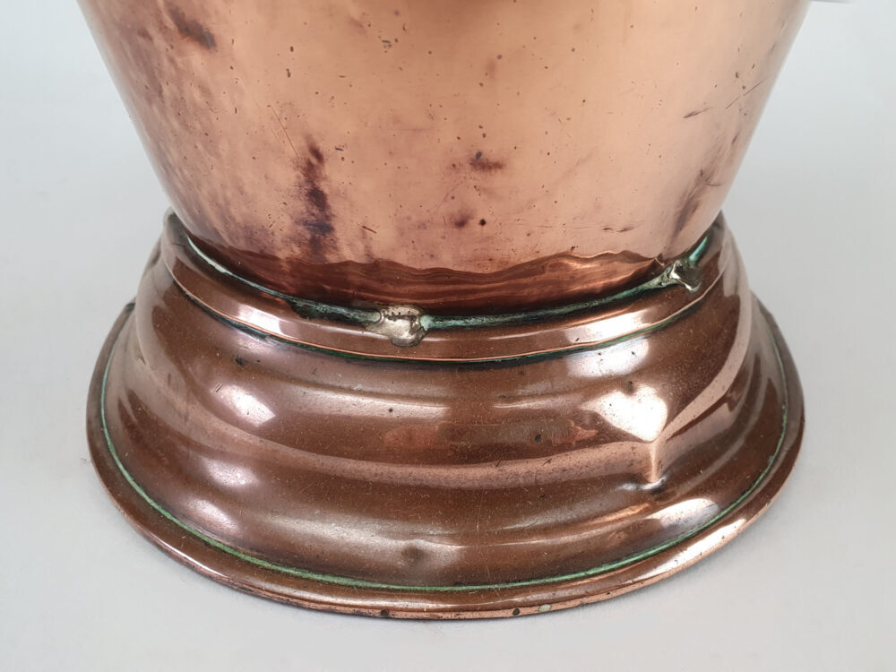 19th century decorative antique copper helmet shaped Coal Skuttle