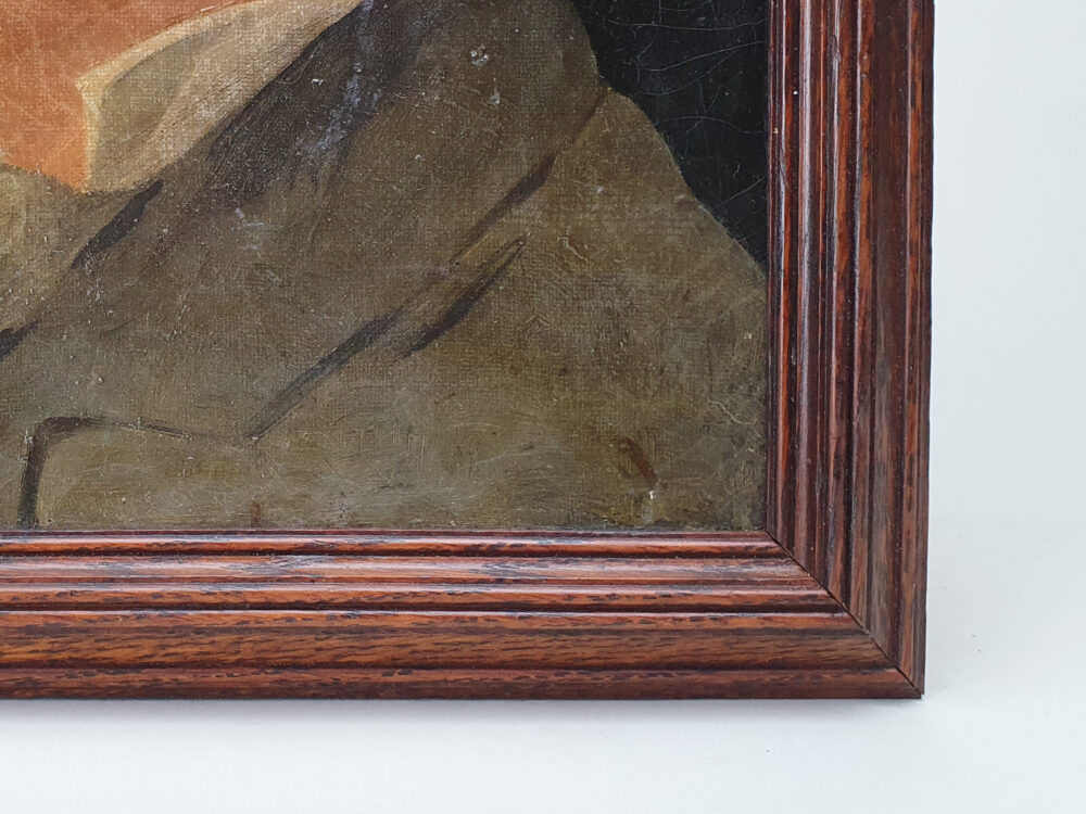 19th century French antique oil Painting - portrait of a young man