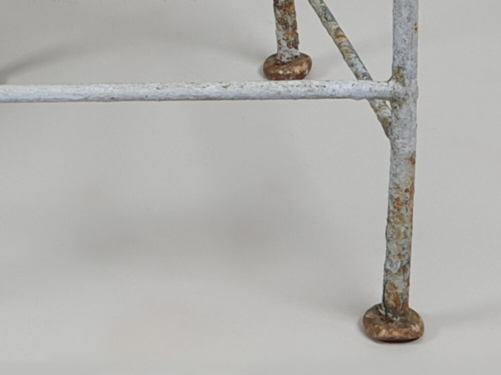 19th century French antique wrought iron child's Chair in original paint