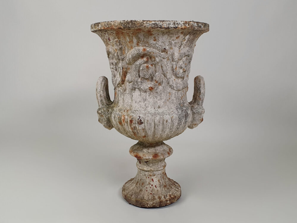 19th century garden antique Andrew Handyside Campana Cast Iron weathered Urn