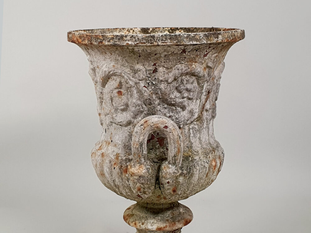 19th century garden antique Andrew Handyside Campana Cast Iron weathered Urn