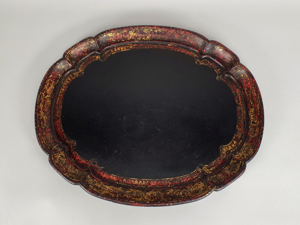 19th century Georgian decorative antique papier-mâché Tray