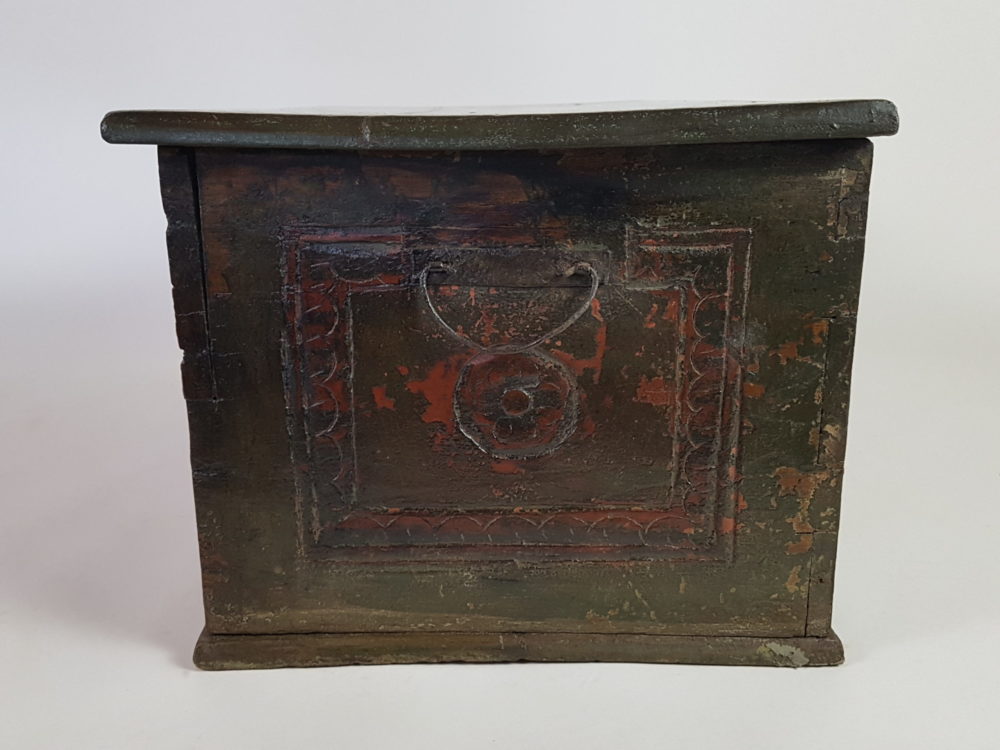 19th century Oriental carved wooden Chest